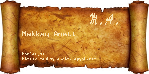 Makkay Anett névjegykártya